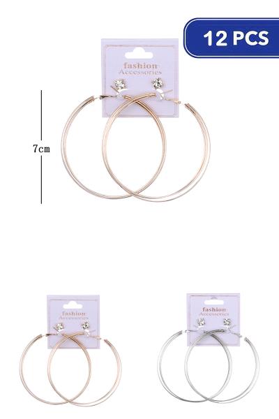 Metal Hoop Earring (12 Units)