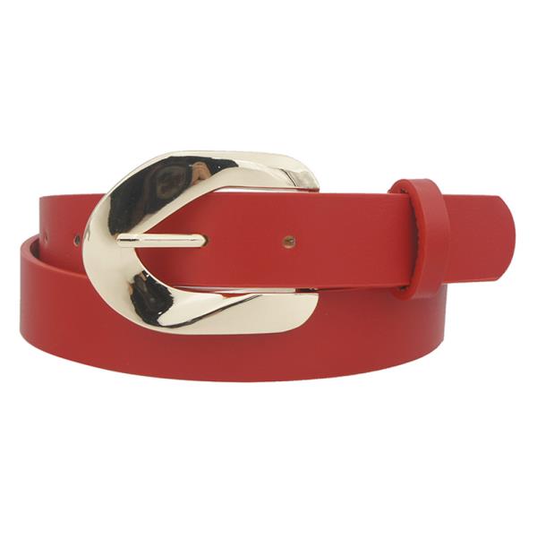 THICK ROUNDED UNSYMMETRICAL BUCKLE BELT