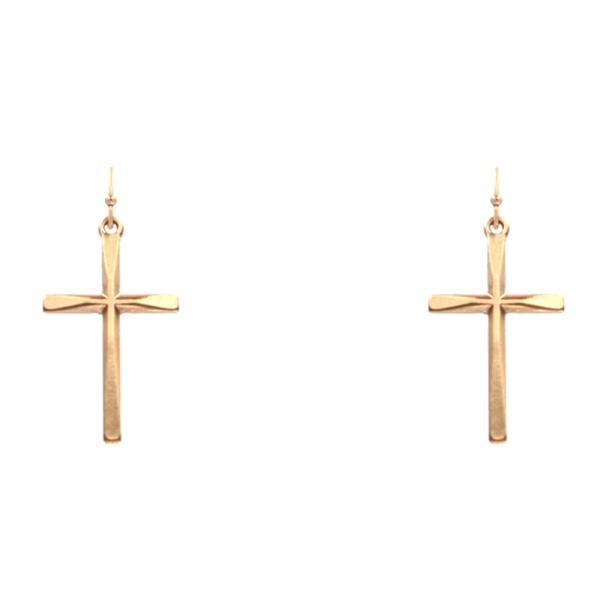 Metal Cross Dangle Earring