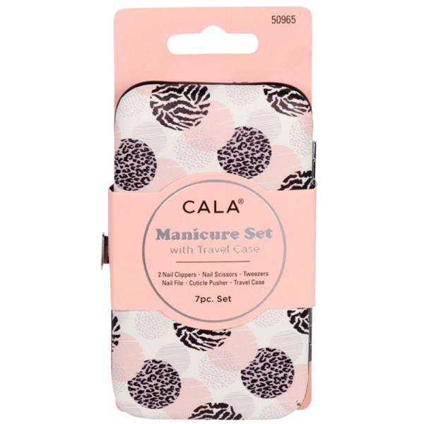 CALA MANICURE SET WITH TRAVE CASE ANIMAL SPOTS