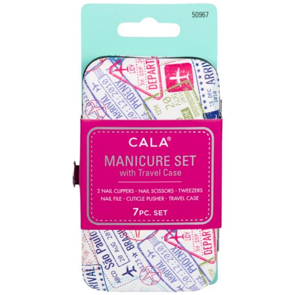 CALA MANICURE SET WITH TRAVEL CASE WORLD TRAVELER
