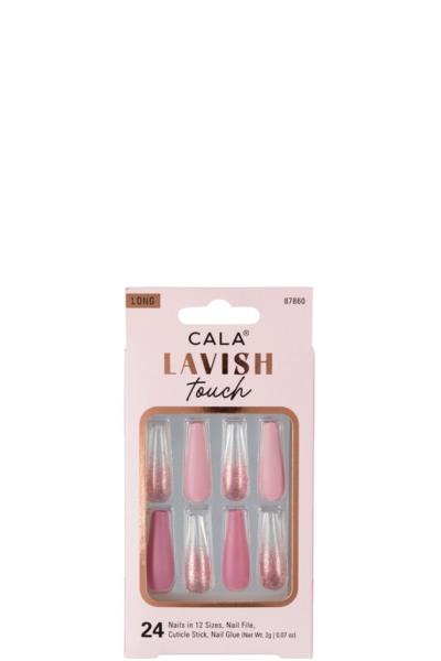 LAVISH TOUCH | LONG COFFIN PINK GLITTER