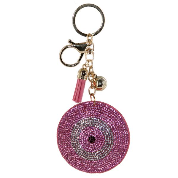 RHINESTONE EVIL EYE KEY CHAIN