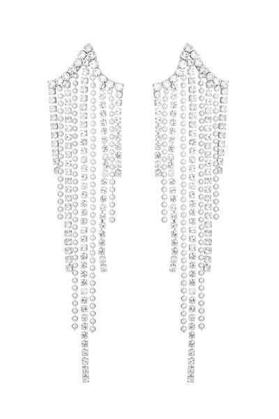 Rhinestone Curve Shoulder Duster Earring