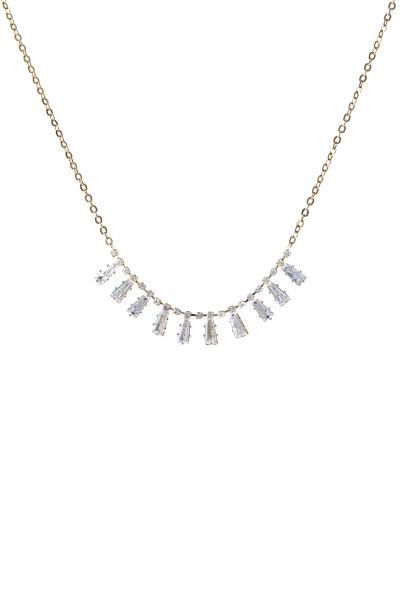 CUBIC ZIRCONIA BAGUETTE NECKLACE