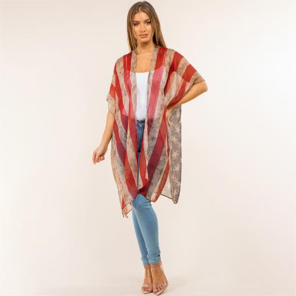 American Flag Cover Up Kimono