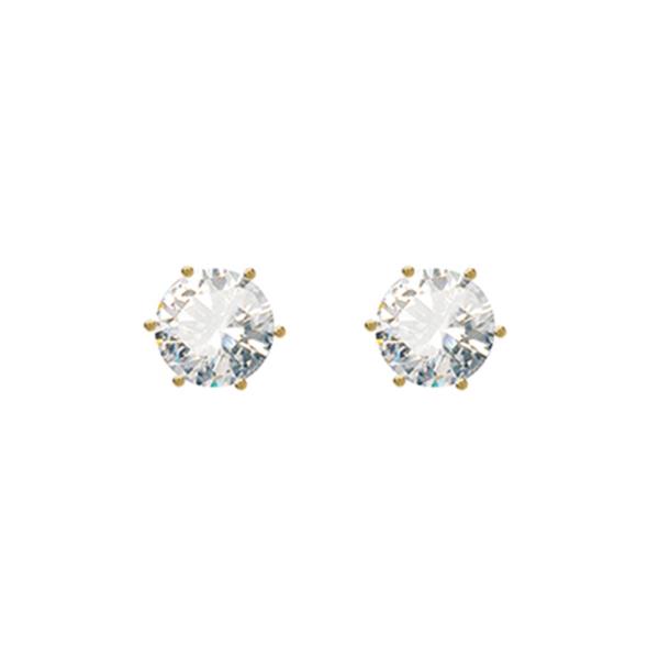 CUBIC ZIRCONIA STUD EARRING