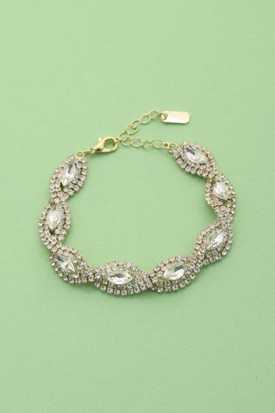 Marquise Rhinestone Bridal Bracelet