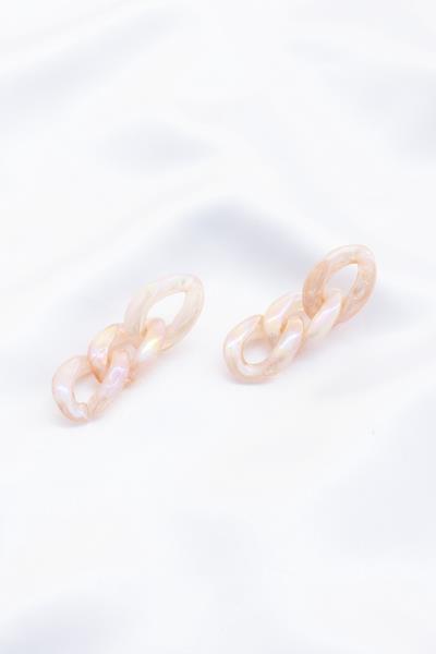 Iridescent Curb Link Dangle Earring