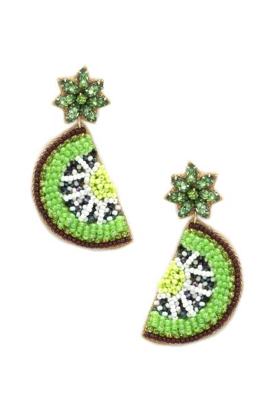 Seed Bead Melon Dangle Earring
