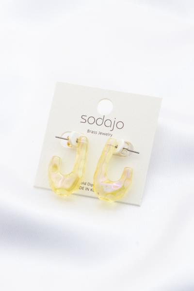 SODAJO IRIDESCENT OVAL SHAPE EARRING