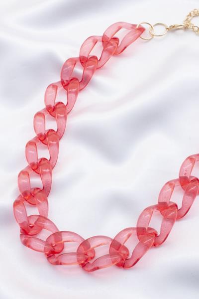Transparent Curb Link Necklace