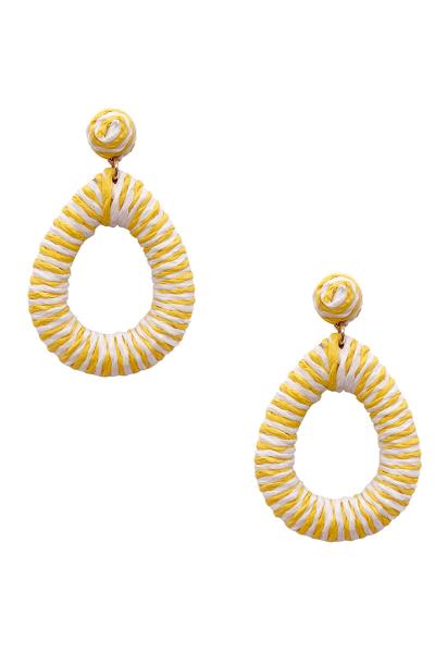 Straw Teardrop Dangle Earring