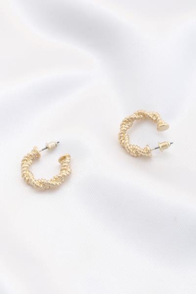 TWIST OPEN HOOP EARRING