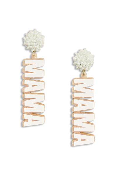 Mama Letter Dangle Earring