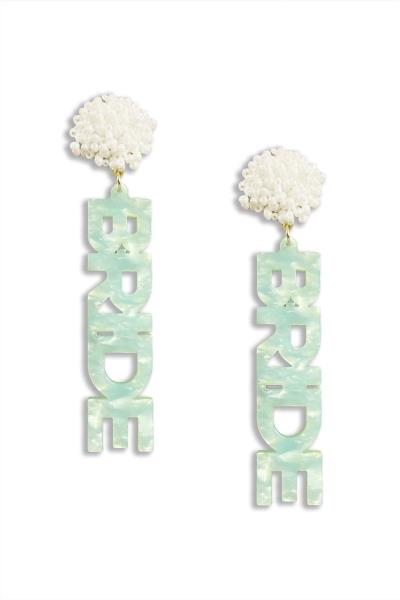 Bride Letter Dangle Earring
