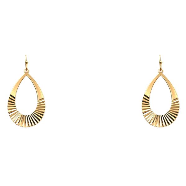Metal Teardrop Dangle Earring