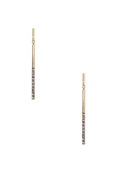 Metal Rhinestone Bar Earring
