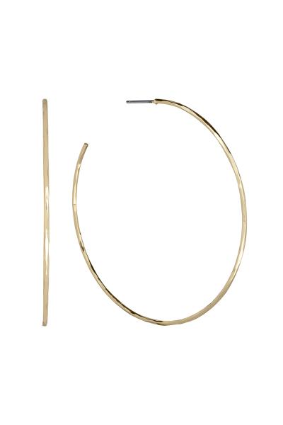 METAL 2.25 INCH HOOP EARRING