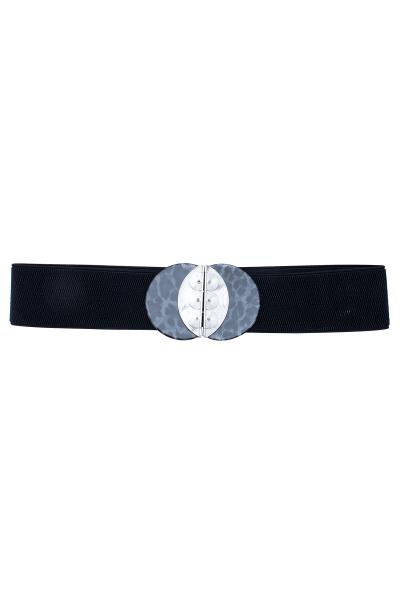 FASHION ROUND PRINT ELASTIC BELT