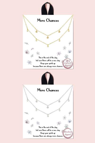 18K GOLD RHODIUM DIPPED MORE CHANCES NECKLACE