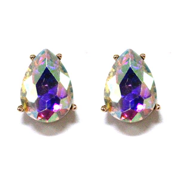 Teardrop Crystal Stone Stud Earring
