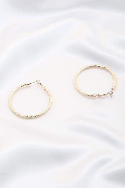 TWISTED METAL HOOP EARRING