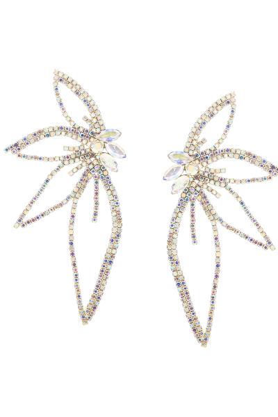 Rhinestone Statement Half Flower Earring