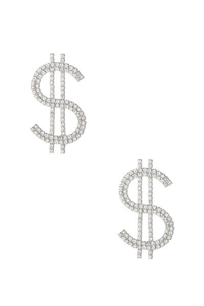 Rhinestone Dollar Post Earring