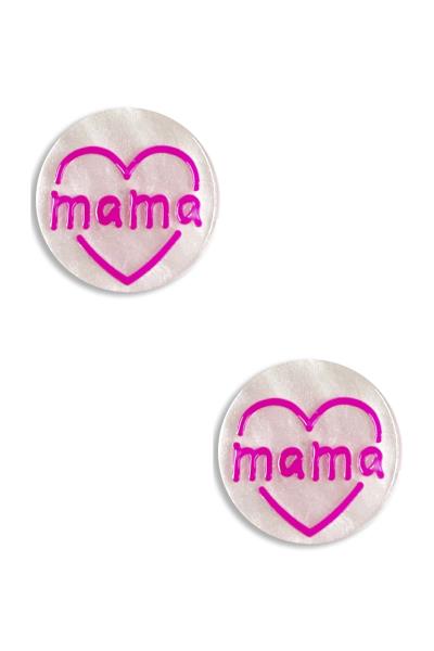 Resin Mama Round Earring