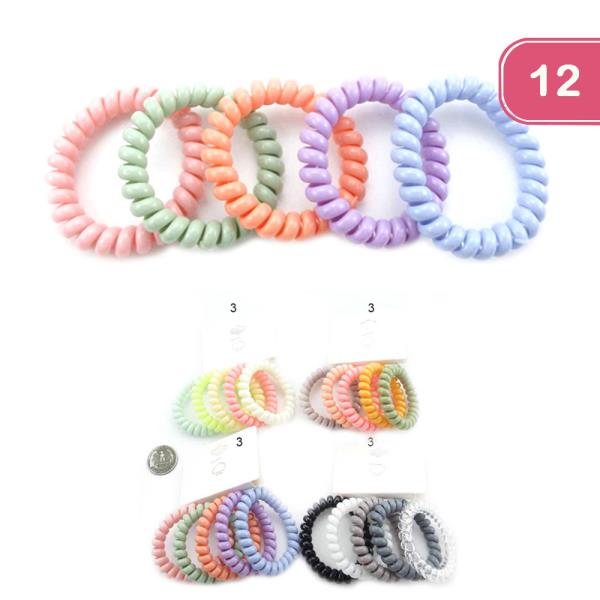 Spiral Hair Tie Set (12 Units)