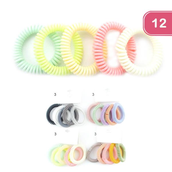 Spiral Hair Tie Set (12 Units)