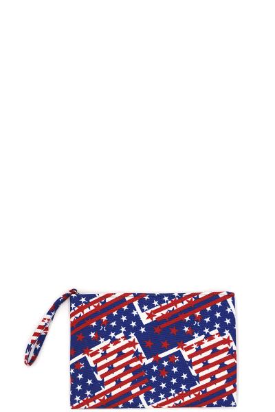 American Flag Print Mini Pouch