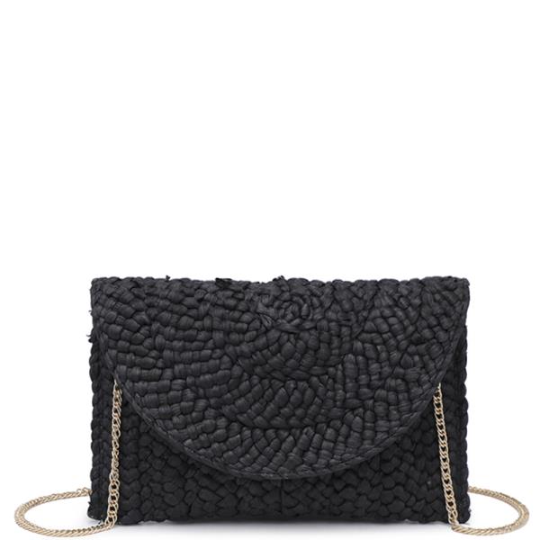 Straw Chain Crossbody Bag