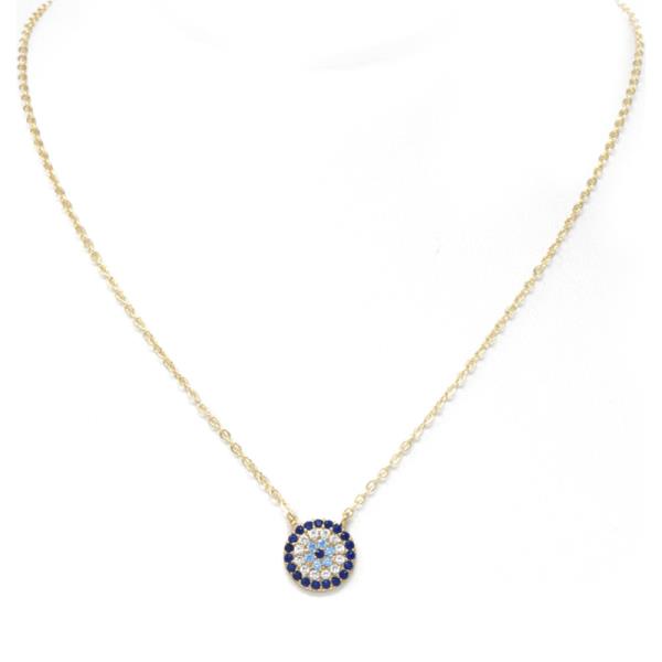 Evil Eye Crystal Pendant Necklace