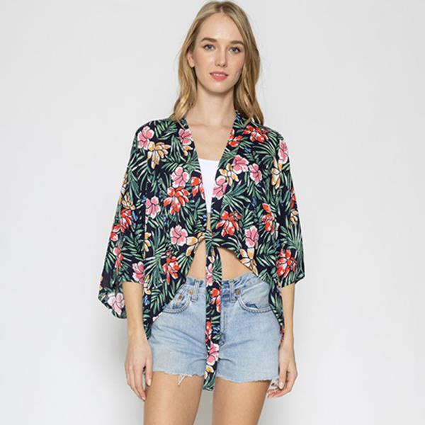SHORT HAWAIIAN KIMONO