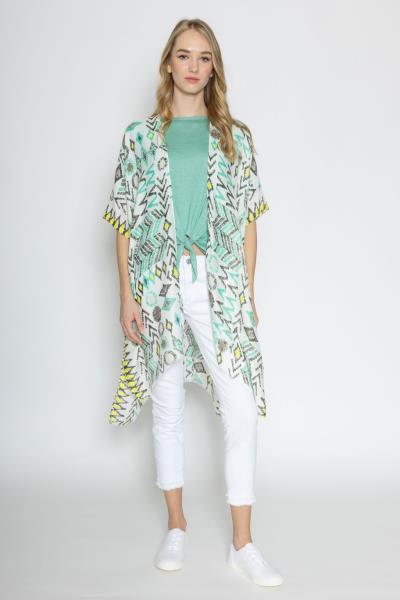 GEOMETRIC PRINT KIMONO
