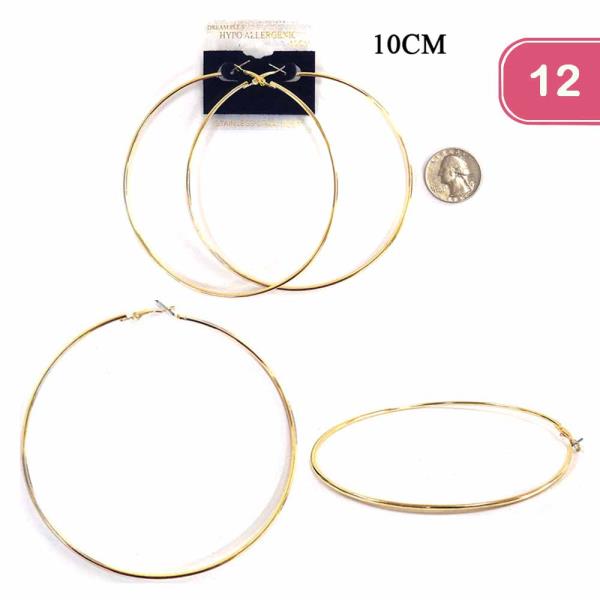Metal Hoop Earring (12 Units)