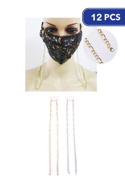 Metal Chain Mask Straps (12 Units)