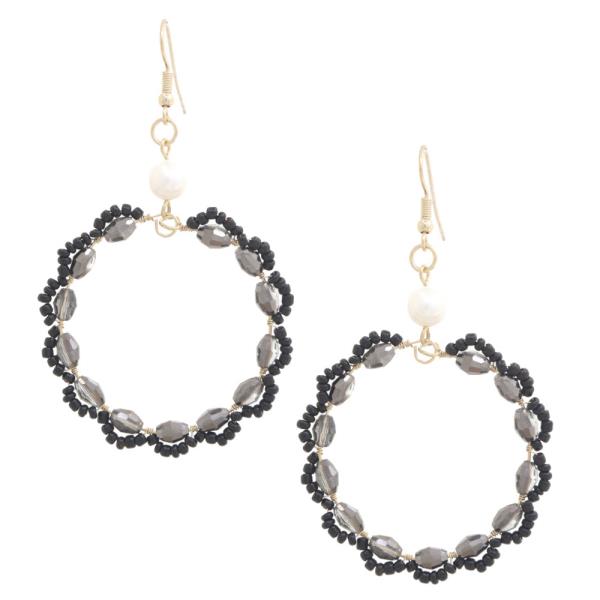 Seed Bead Round Dangle Earring