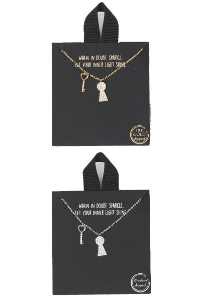 18K GOLD RHODIUM DIPPED NECKLACE