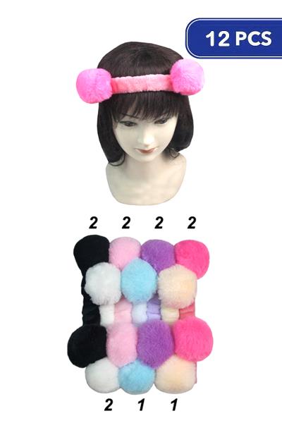 Pom Pom Headband (12 Units)