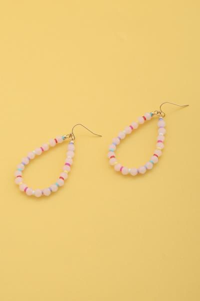 Colorful Beaded Teardrop Dangle Earring