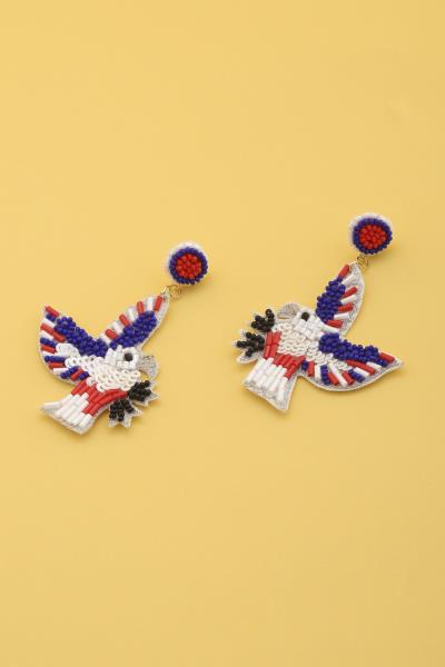 Bird Sequin Seed Bead Dangle Earring