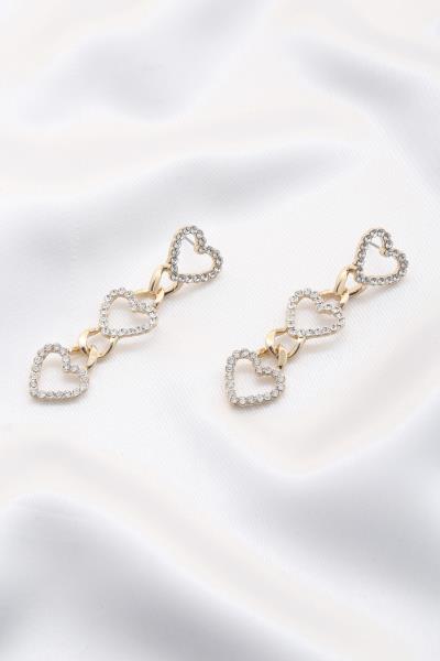 Triple Rhinestone Dangle Earring
