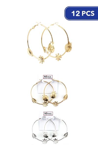 Metal Hoop Earring (12 Units)