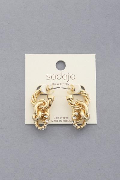 SODAJO TWISTED CHUNKY METAL EARRING