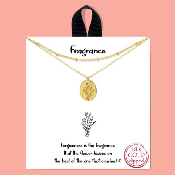 18K GOLD RHODIUM DIPPED FRAGRANCE NECKLACE