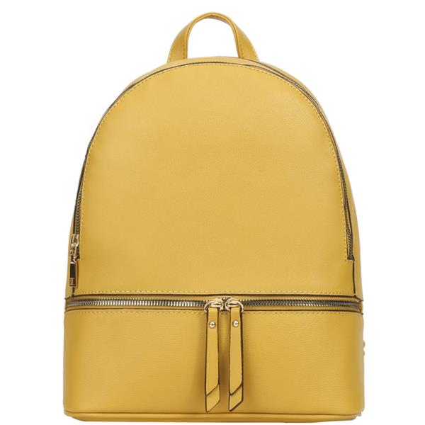 PLAIN COLOR SMOOTH ZIPPER BACKPACK