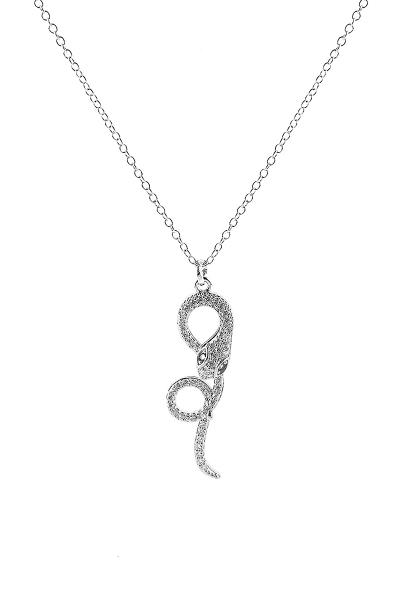 Crystal Spiral Snake Necklace